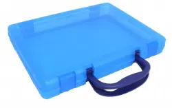 Портфель-кейс для документов, тонированный, цвет голубой