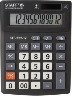 Калькулятор настольный "STF-222", 12 разрядов, двойное питание, 138x103 мм