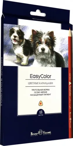 Карандаши цветные "Easycolor", 18 цветов