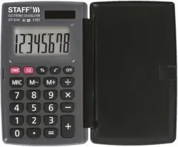 Калькулятор карманный "STF-6248", 8 разрядов, двойное питание, 104х63 мм