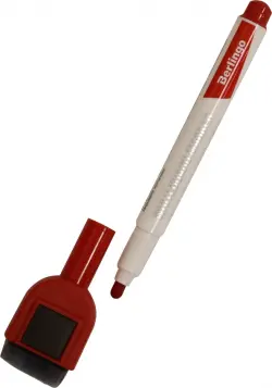 Маркер для белых досок "Berlingo", на магните, пулевидный, 2 мм, красный