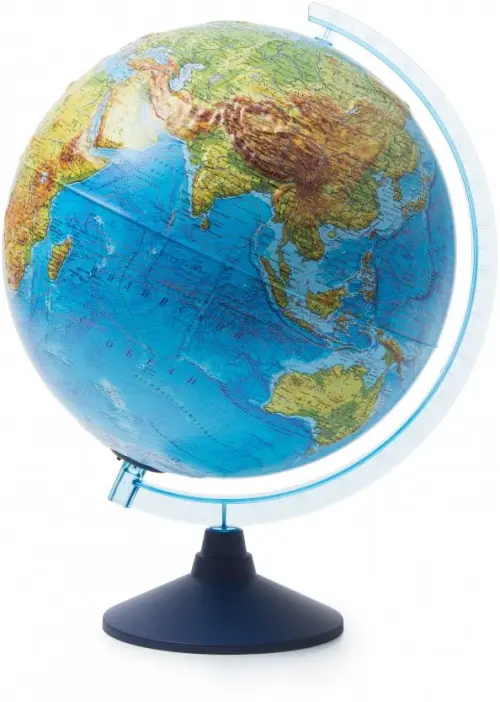 Глобус интерактивный физико-политический, рельефный, с подсветкой, 32 см