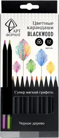 Набор карандашей "Blackwood", 12 цветов, трехгранные