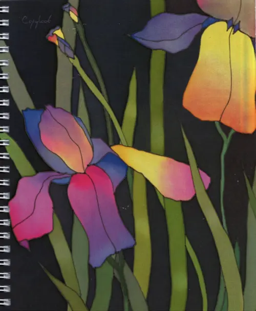 Тетрадь "Витражные цветы", А5, 96 листов, клетка