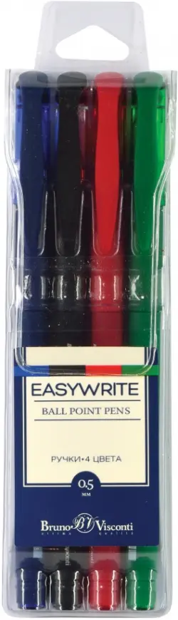 Набор шариковых ручек "EasyWrite", 0,5 мм, 4 цвета