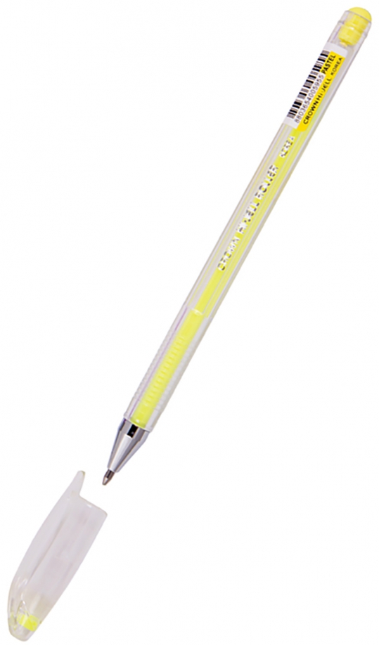 Ручка гелевая "Hi-Jell Pastel", желтая, 0,8 мм