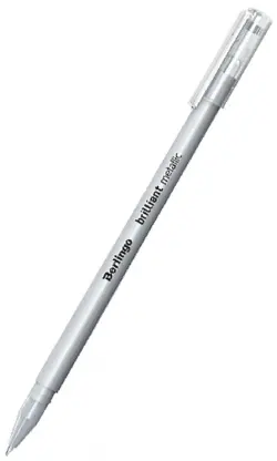 Ручка гелевая "Brilliant Metallic", 0,8 мм, серебро металлик