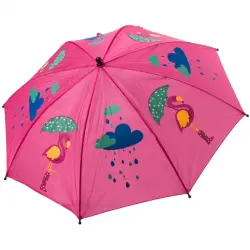 Зонт. Розовый с фламинго