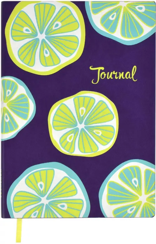 Ежедневник недатированный. Лимоны, A5, 96 листов, фиолетовый