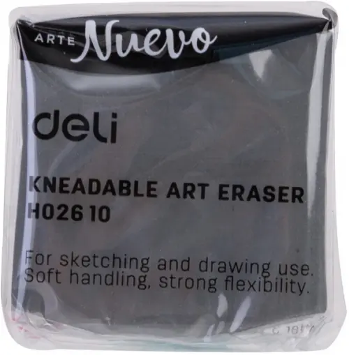 Ластик-клячка "Deli", цвет: серый, 42х42х12 мм, арт. EH02610