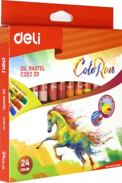 Масляная пастель Deli "ColoRun", 24 цвета, арт. EC20220
