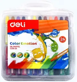 Масляная пастель Deli "Color Emotion", шестигранные, 24 цвета, арт. EC20124