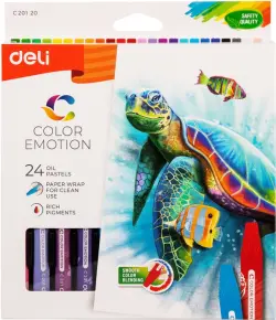 Мелки масляной пастели Deli "Color Emotion", 24 цвета, арт. EC20120