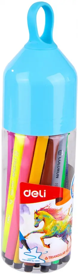 Фломастеры Deli "ColoRun", вентилируемые, смываемые, 24 цвета