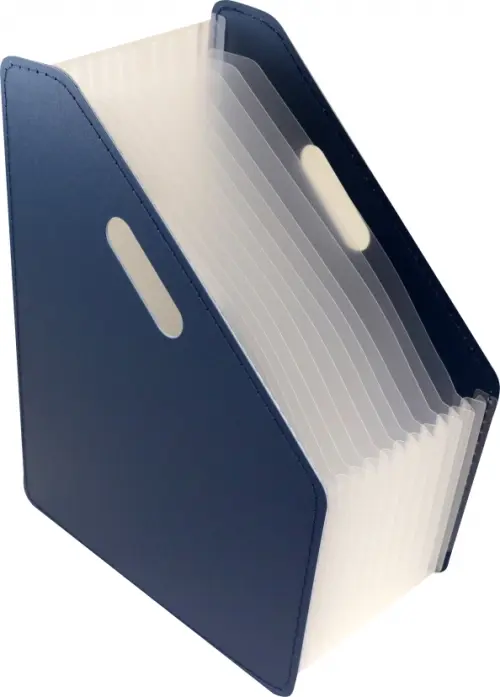 Лоток для бумаг вертикальный "Deli", цвет: темно-синий, A4, арт. 63952DK-BLUE