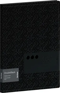Папка с 40 вкладышами "DoubleBlack", А4, 24 мм, 600 мкм, черная