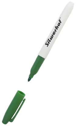 Маркер для флипчартов "Silwerhof. Base", пулевидный, 2,5 мм, цвет: зеленый