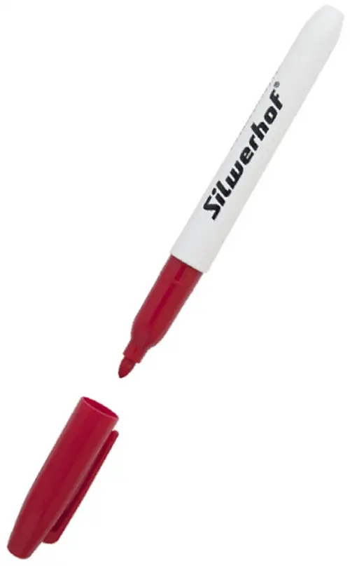 Маркер для флипчартов "Silwerhof. Base", пулевидный, 2,5 мм, цвет: красный