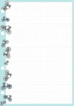 Сменные блоки для тетрадей на кольцах "Велосипеды", А5, 50 листов