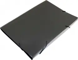 Портфель на резинке "Бюрократ", цвет: черный, A4, 6 отделений, арт. -BPR6BLCK