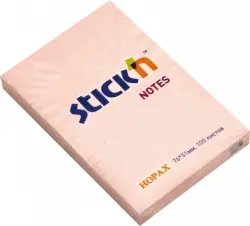 Блок самоклеящийся "Stick`n", цвет: пастель розовый, 51x76 мм, 100 листов, арт. 21145