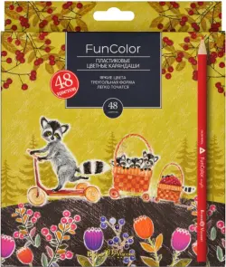 Карандаши цветные "Fun Color" (пластиковые), 48 цветов