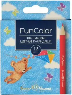 Карандаши цветные "Fun color", укороченные, 12 цветов