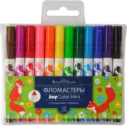 Фломастеры c утолщенным стержнем "Joy Color mini", 12 цветов