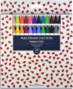 Мелки на масляной основе "Happy Color", 24 цветов