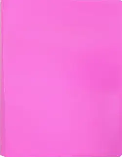 Папка с металлическим пружинным скоросшивателем и внутренним карманом Бюрократ "Double Neon", цвет: розовый, A4, арт. DNE07PPINK