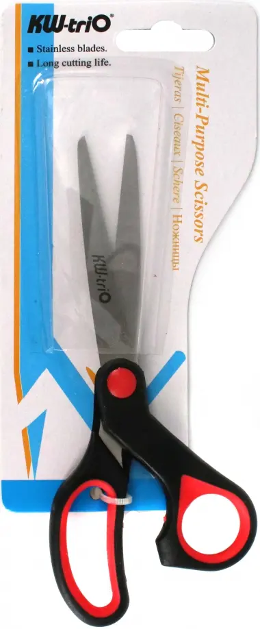 Ножницы Kw-Trio, цвет: ассорти, 165 мм, ручки с резиновой вставкой, арт. JD05-16.2
