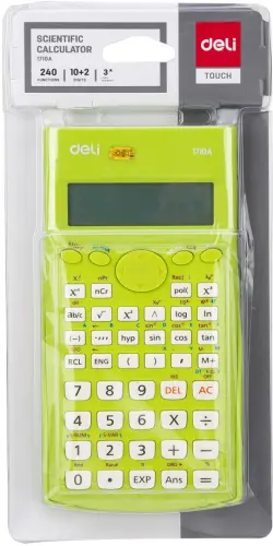 Калькулятор научный "Deli", цвет: зеленый, 10+2-разрядный, арт. E1710A/GRN