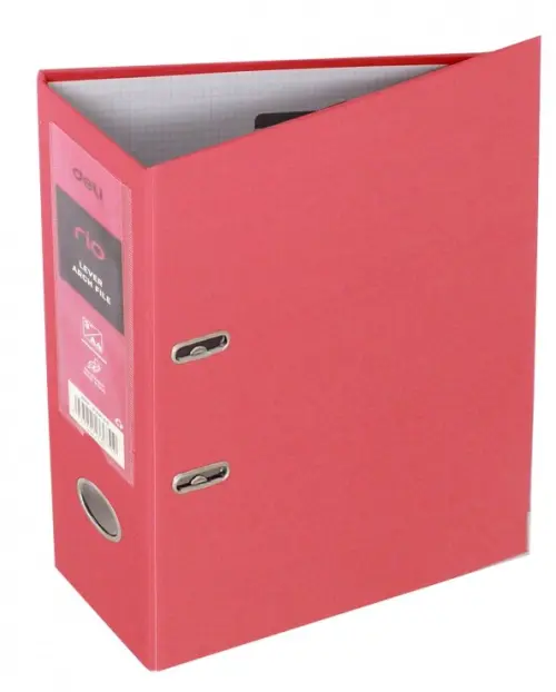 Папка-регистратор Deli, цвет: красный, A4, разборная, 75 мм, арт. EB20140