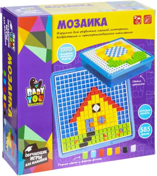 Мозаика для малышей. Пиксельная, 585 деталей, 2386.00 руб