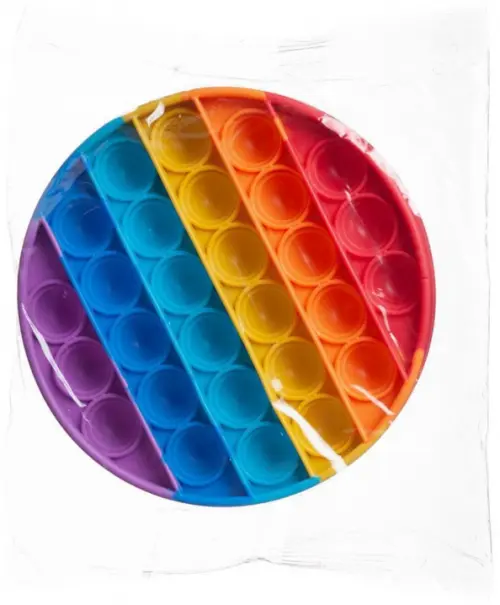Бесконечные радужные шарики-пупырки Pop-it в форме круга