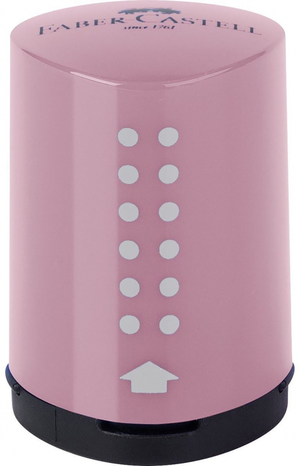 Точилка пластиковая "Grip 2001 Mini", 1 отверстие, дымчато-розовая