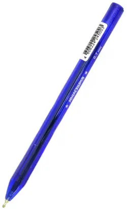 Ручка шариковая масляная "Трио", цвет чернил синий, трехгранная, корпус синий, узел 0,7 мм