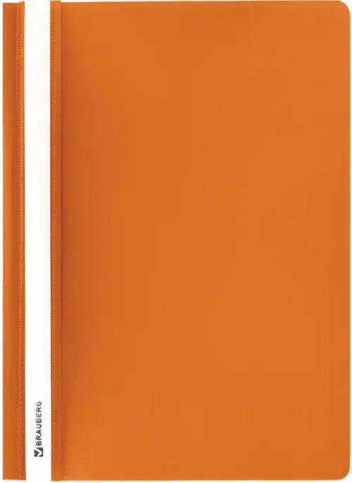 Скоросшиватель пластиковый "BRAUBERG", А4, оранжевый