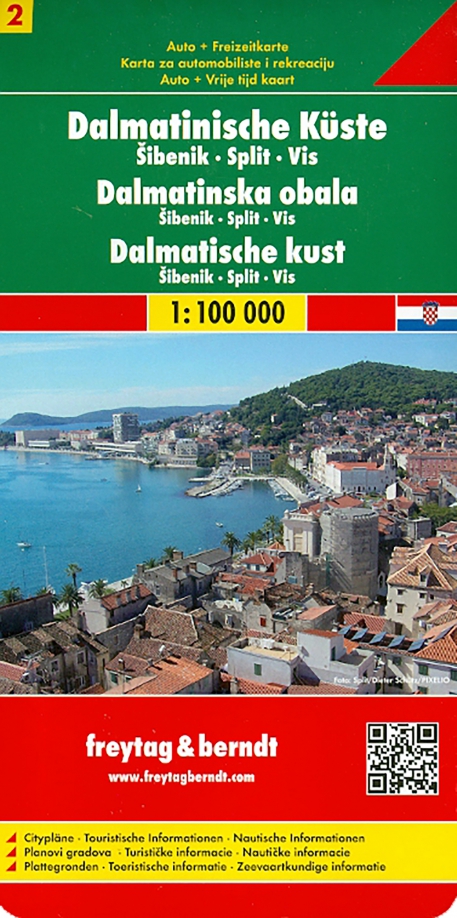 Dalmatian Coast - Sibenik - Split - Vis. 1:100 000