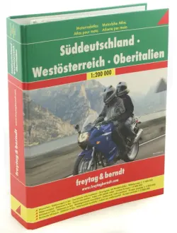 Motorbike Atlas. Germany South. Austria West. Italy North