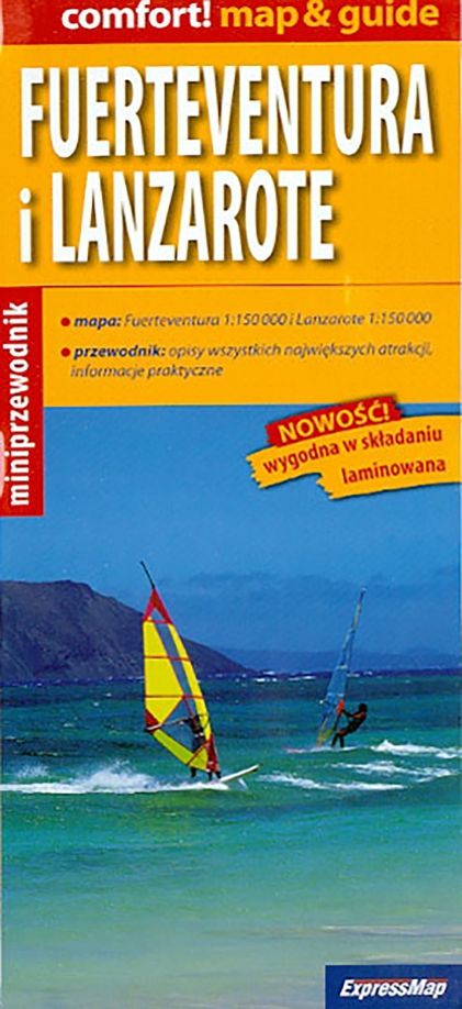 Fuerteventura i Lanzarote map & guide 1:150000