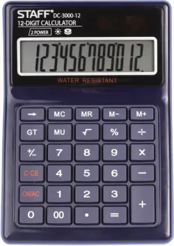 Калькулятор настольный водонепроницаемый DC-3000-12, 12 разрядов