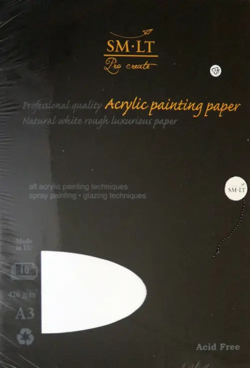 Альбом для рисования. Acrylic Painting, А3, 10 листов, в ассортименте