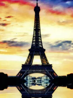 Алмазная мозаика "Париж на закате", 30х40 см
