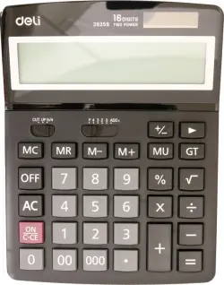 Калькулятор настольный Deli, 16-разрядный, черный