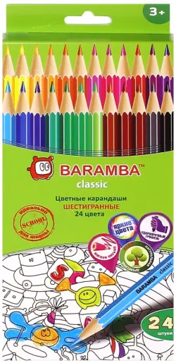 Набор цветных карандашей Baramba, 24 цвета