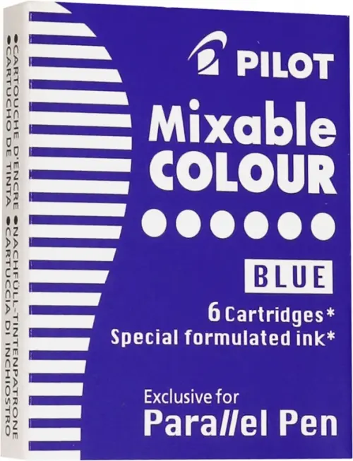 Картриджи для ручки "Parallel Pen", 6 штук, синие