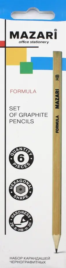 Набор карандашей чернографитных "FORMULA" (6 штук)
