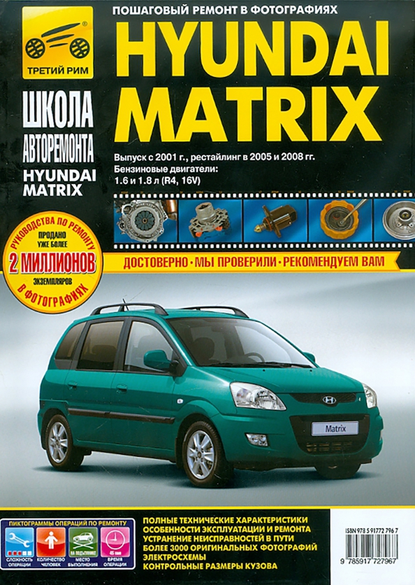 Hyundai Matrix с 2001 г., 2005 г./ 2008 г. Руководство по эксплуатации, техническому обслуживанию - 