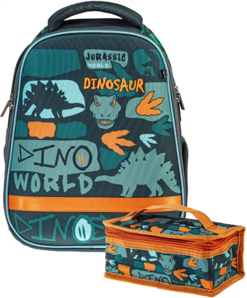 Рюкзак с термосумкой. Dino world Хатбер, цвет зелёный